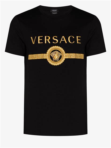 mens versace logo t shirt|Versace collection t shirt.